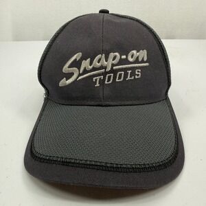 Snap-on Tools Hat Mens OSFA Grey Black Mesh Back Adjustable Cap